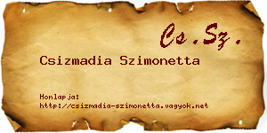 Csizmadia Szimonetta névjegykártya
